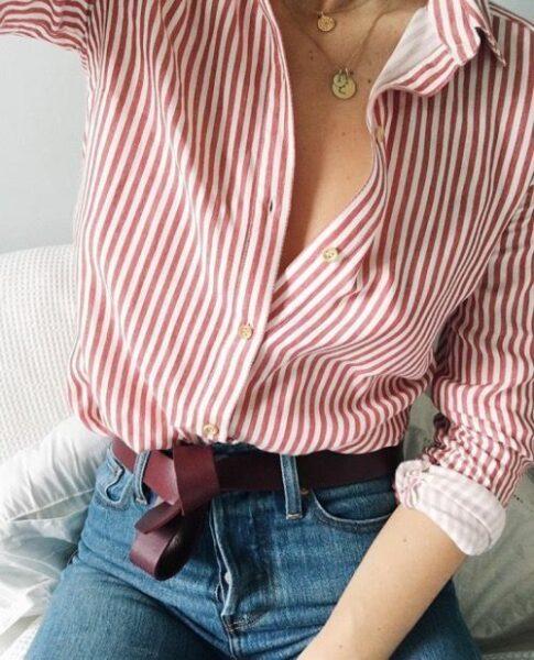 how to wear a striped t-shirt