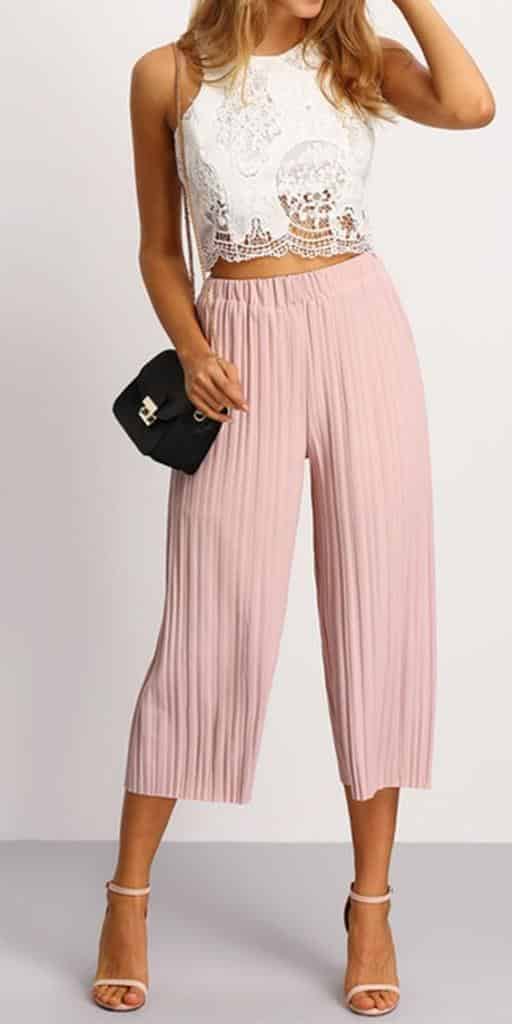 pleated culottes