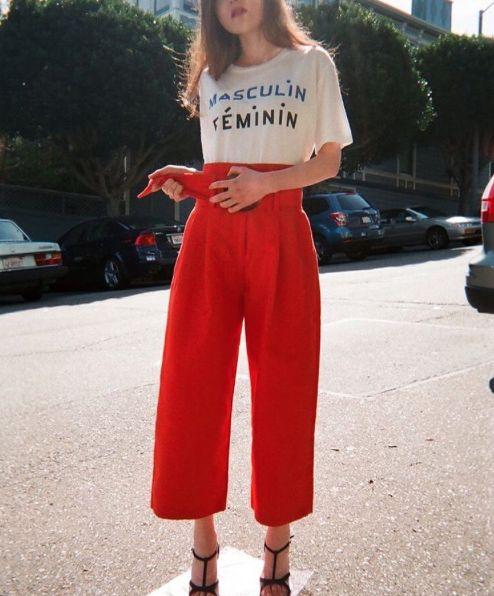 red culottes