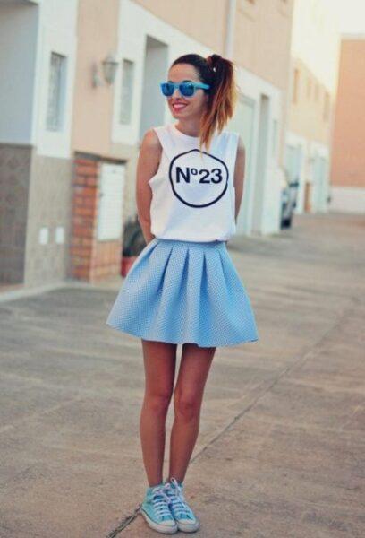 Skirts with Sneakers: It's Feminine 