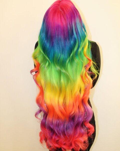 rainbow hair girl