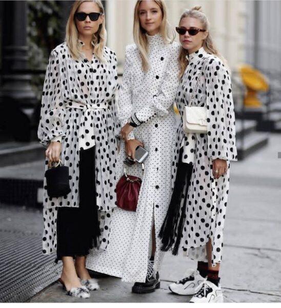 how to wear polka dots clothes