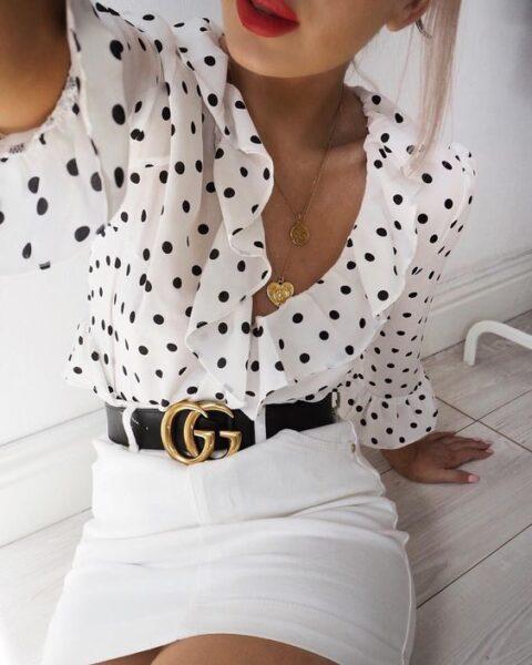 polka dots blouses