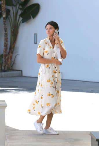 long shirt dress with sneakers