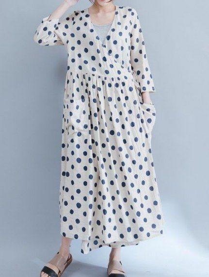 oversized polka dots dress