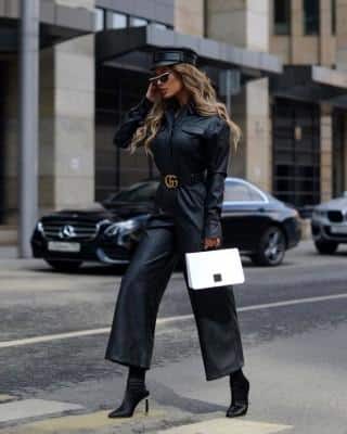 Leather trousers 2022: what to wear with nowadays
