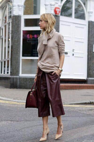What to wear leather trousers with