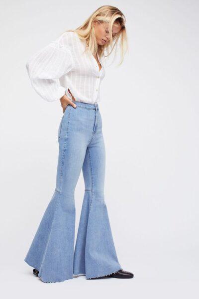 Flare from the knee jeans