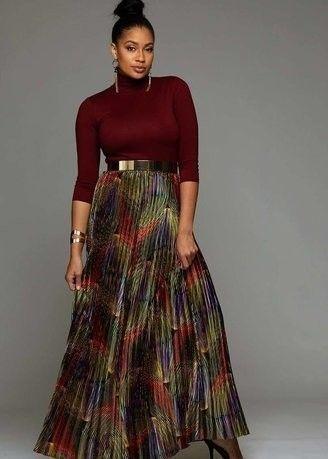 pleated skirts for plus size