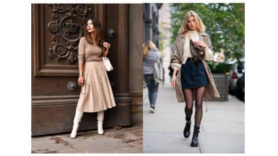 skirt winter outfits
