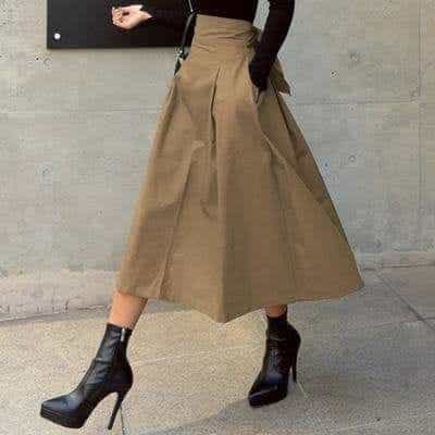 how to wear long skirts in winter