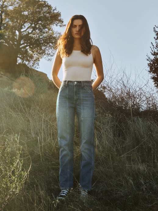 How to wear relaxed jeans for each body shape